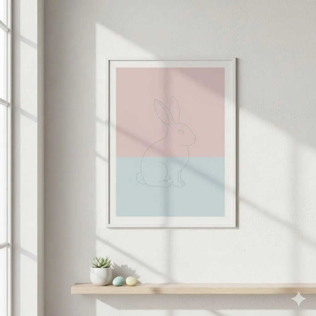 15 Easter Decor Ideas to Make Your Home Bright, Festive & Pinterest-Worthy 11 Elegant Minimal Easter Wall Art