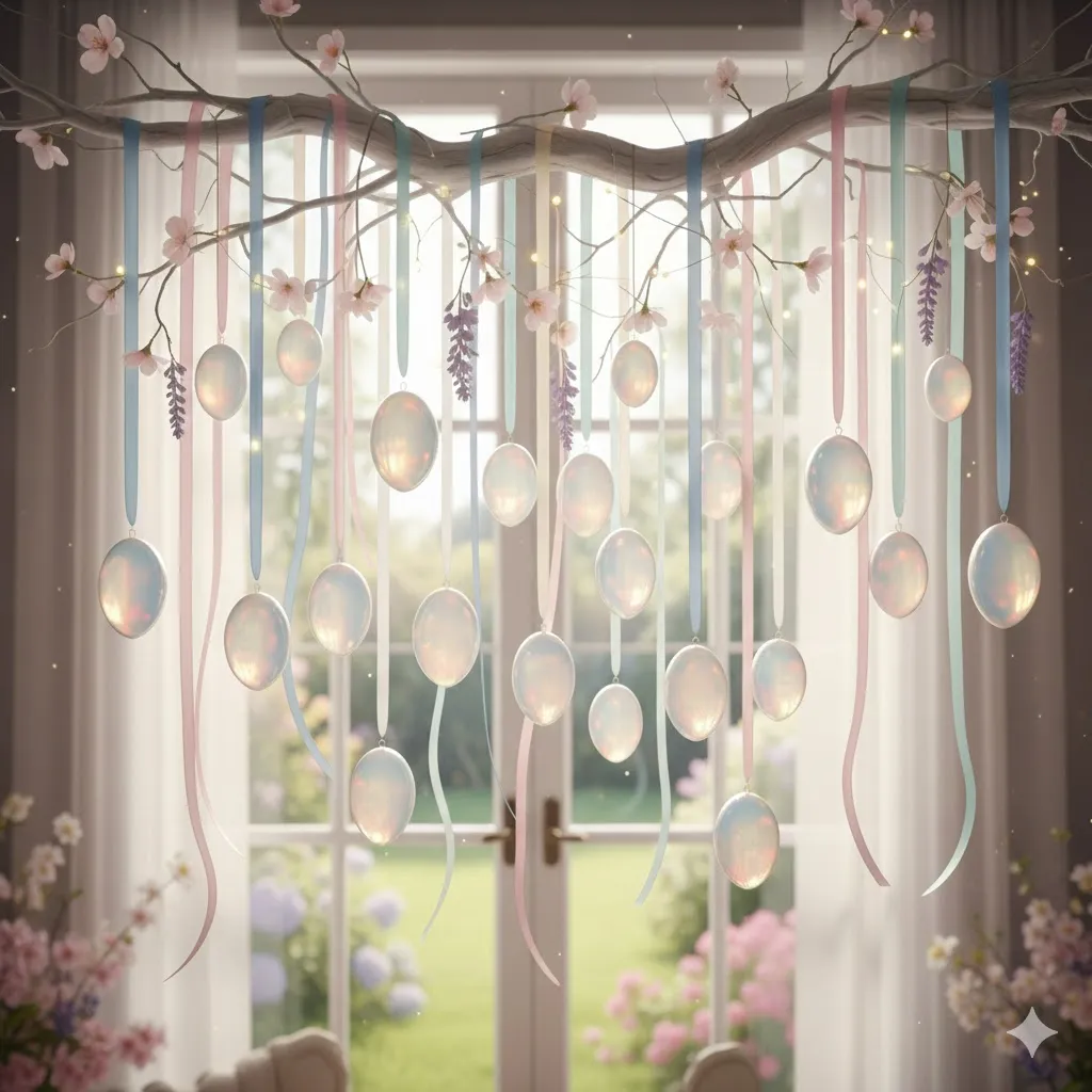 10 Magical Ways to Decorate Your Home with Opalite Easter Eggs 7 Hanging Decorations