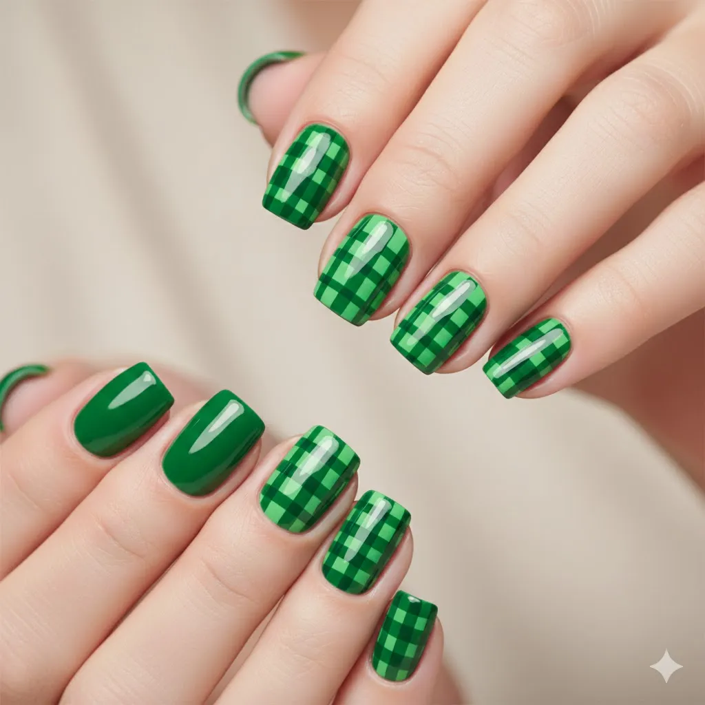 Lucky Green Gingham