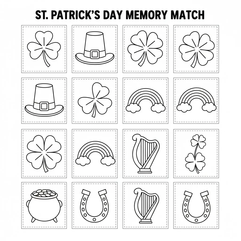 Memory Matching Game Cards