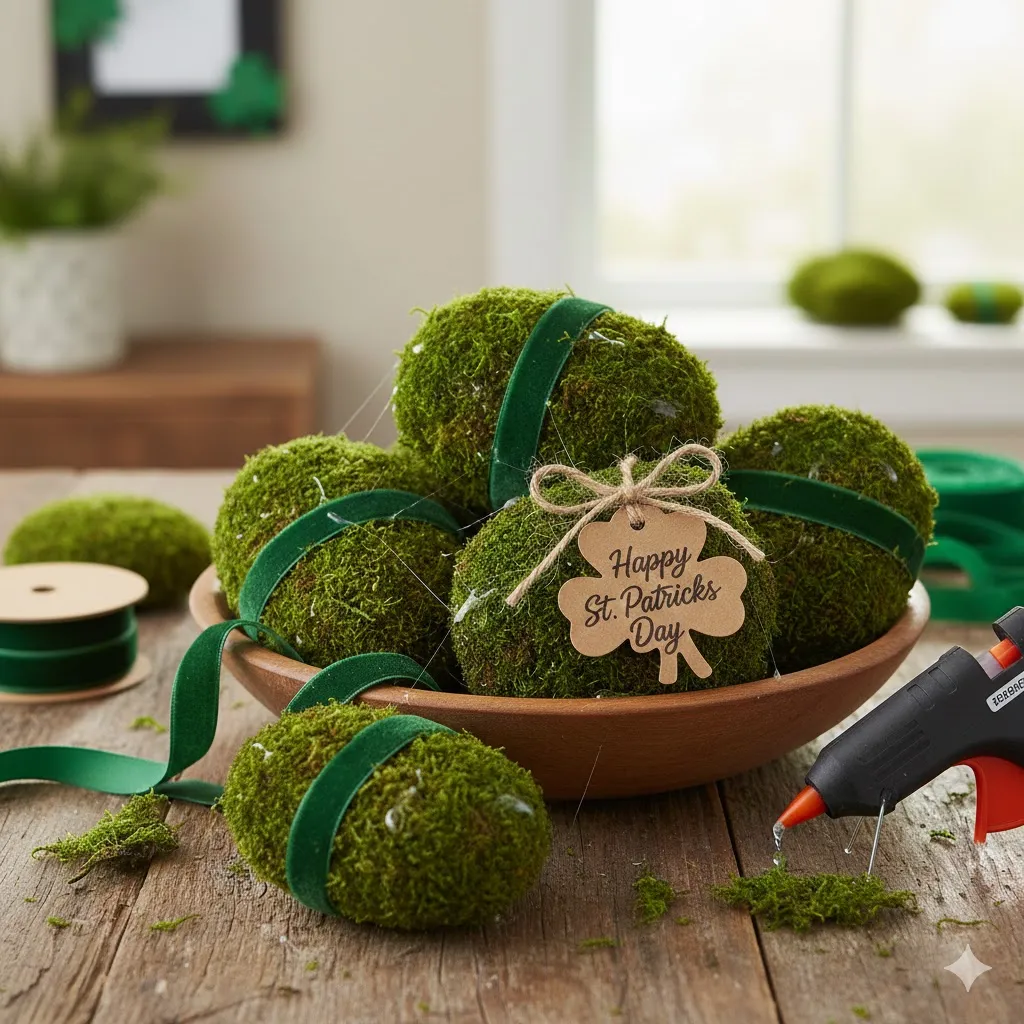 Turning Your Home Emerald: 15 Creative St. Patrick’s Day Crafts 3 Moss Covered Stones