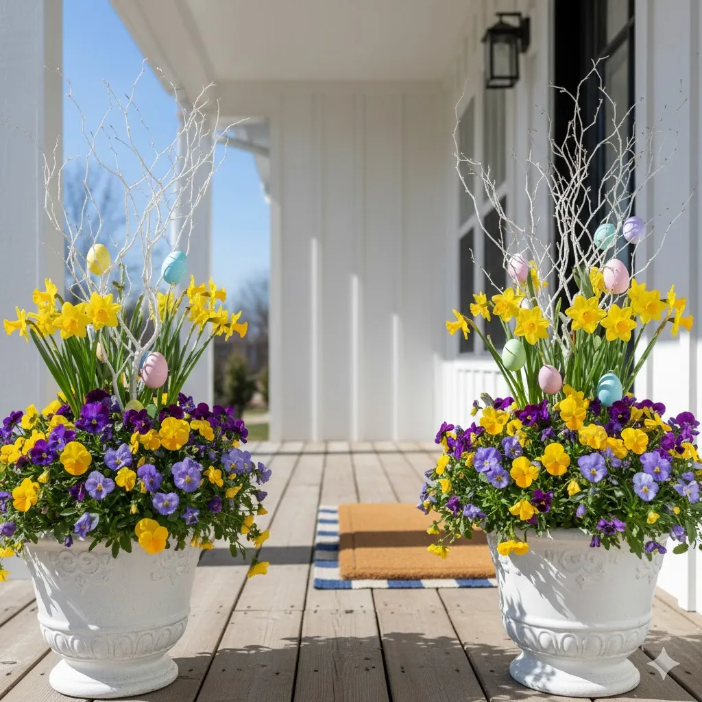 15 Budget-Friendly Easter Home Decor Ideas to Welcome Spring in Style 15 Outdoor Spring Planters