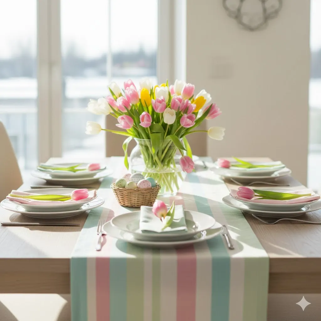 15 Budget-Friendly Easter Home Decor Ideas to Welcome Spring in Style 3 Pastel Spring Table Setting