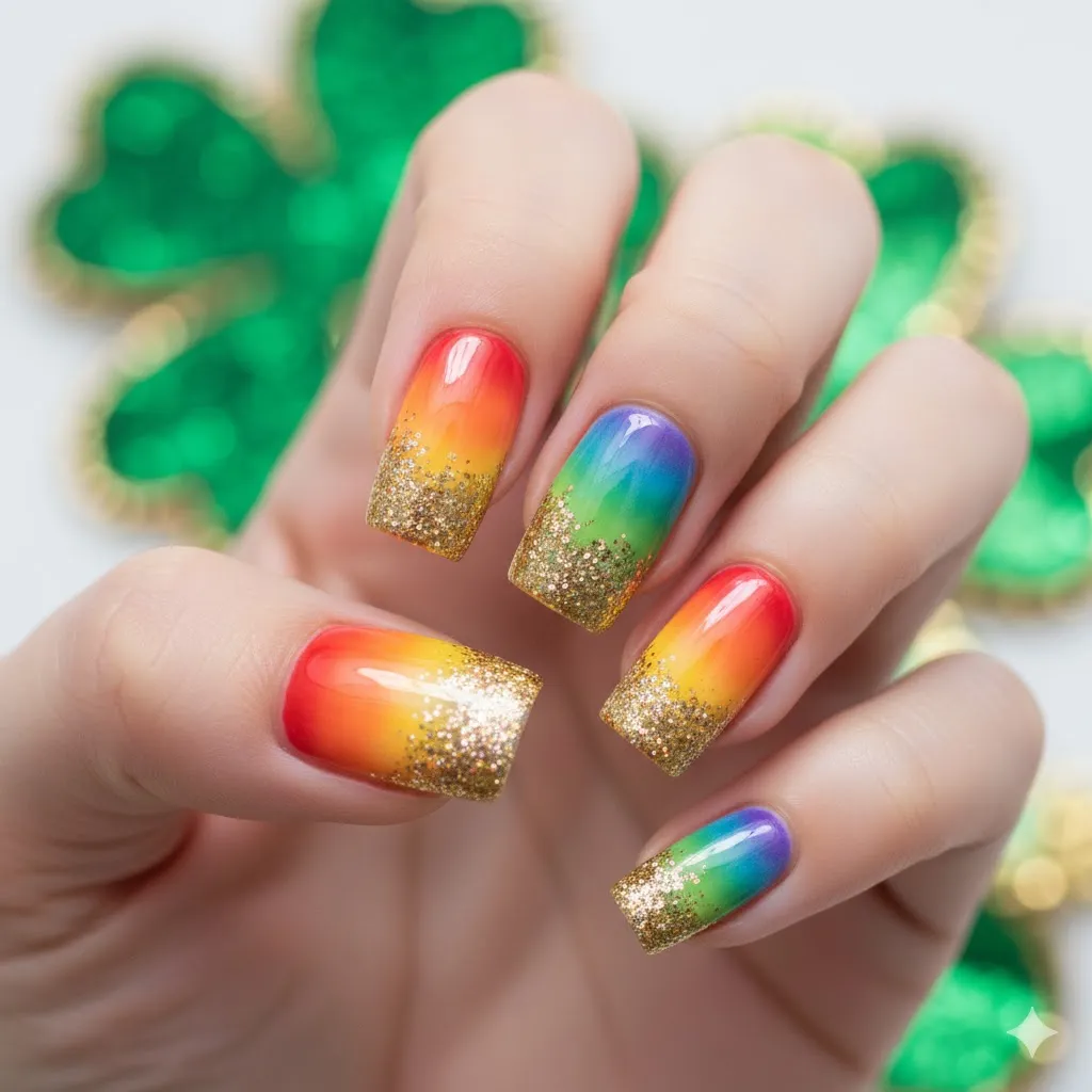 Rainbow Gold Ombre