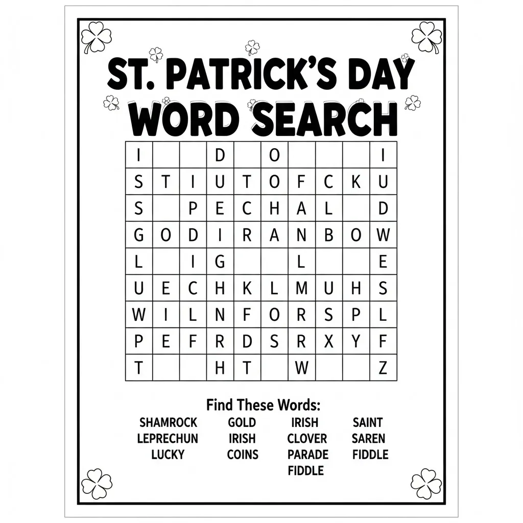 St. Patricks Day Word Search