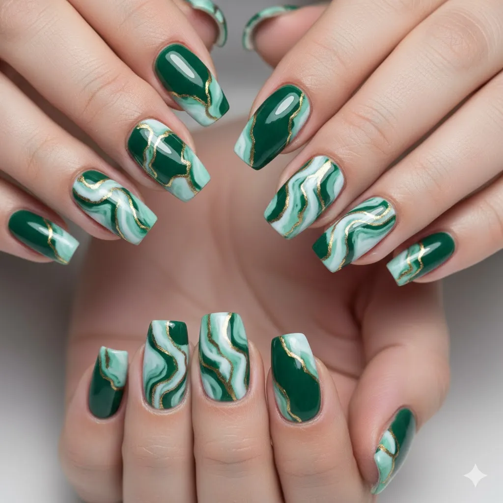 wirling Green Marble