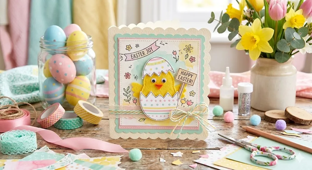 20 Easy Easter Handmade Cards: Beautiful DIY Easter Card Ideas for Spring 14 Chick Hatching Easter Card