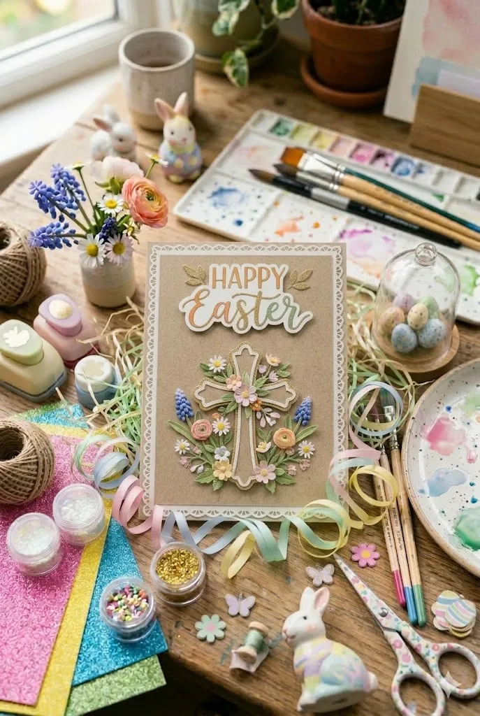 20 Easy Easter Handmade Cards: Beautiful DIY Easter Card Ideas for Spring 19 Easter Cross Handmade Card