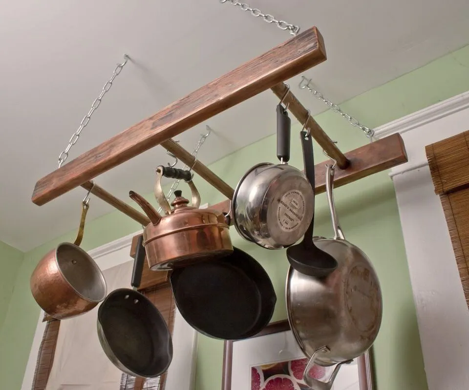 Pots and Pans Storage Ideas for Any Kitchen 11 Ladder 1