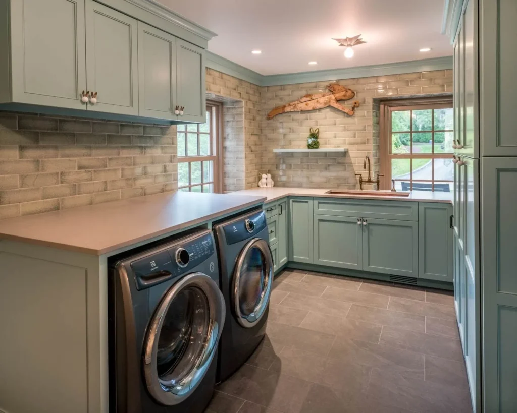 Best Laundry Room Tile Ideas for Floors, Walls & Backsplashes 13 Mixed Materials Tile