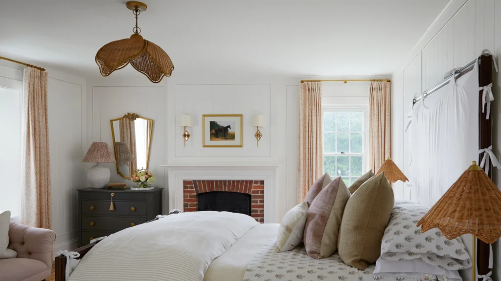 15 Bedroom Door Decorating Ideas to Enhance Your Room Style 11 Natural Textures Like Rattan or Wood Accents