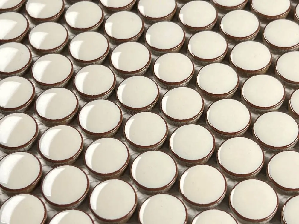 Best Laundry Room Tile Ideas for Floors, Walls & Backsplashes 8 Penny Round Mosaic