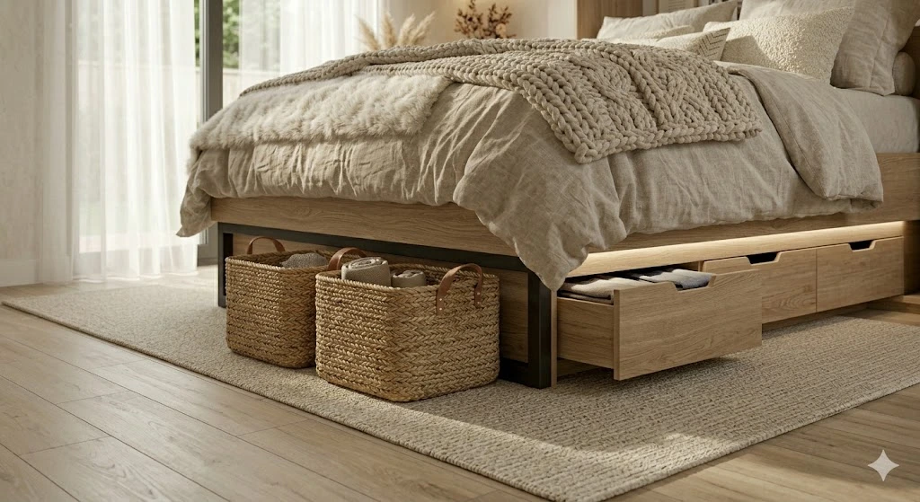 15 Aesthetic Small Bedroom Ideas: The Ultimate Guide to Cozy, Small-Space Living 9 Smart Under Bed Storage