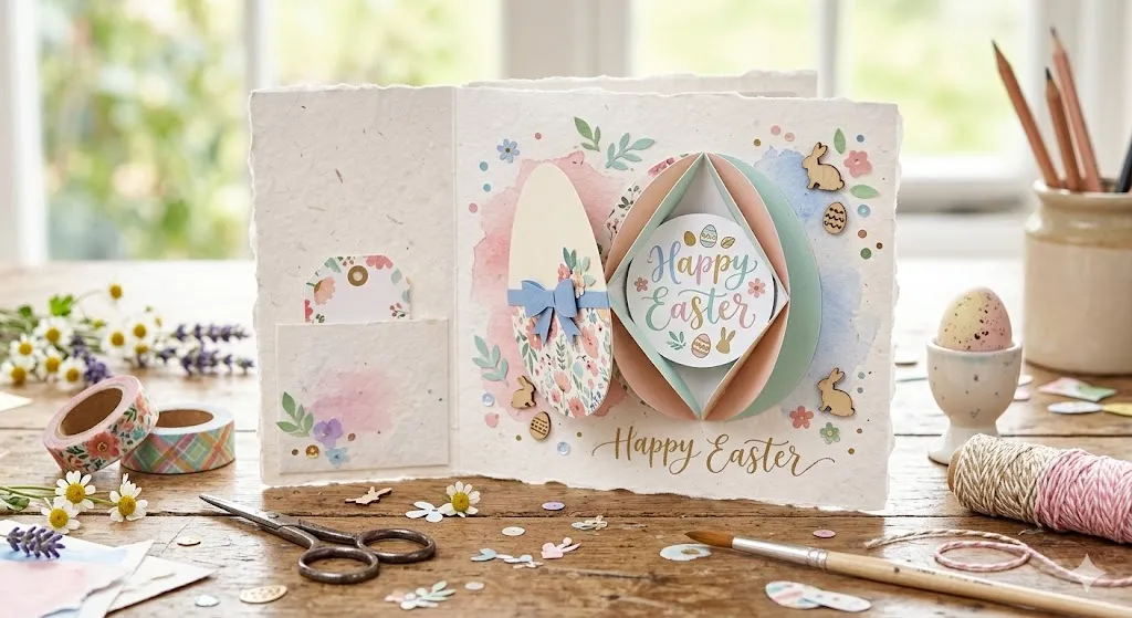 20 Easy Easter Handmade Cards: Beautiful DIY Easter Card Ideas for Spring 21 Surprise Message Easter Card