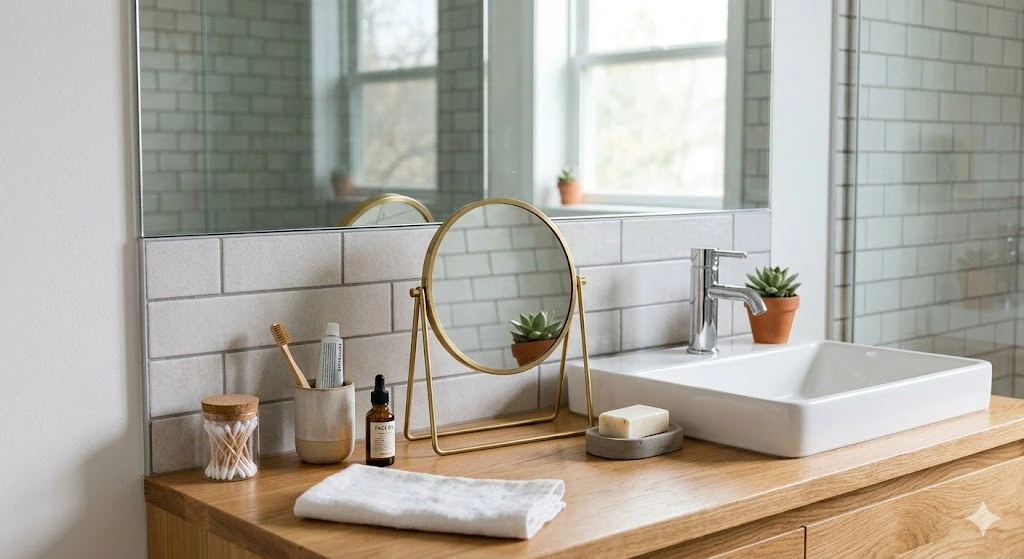 15 Creative Bathroom Countertop Accessories Ideas to Transform Your Vanity 10 Vanity Mirror