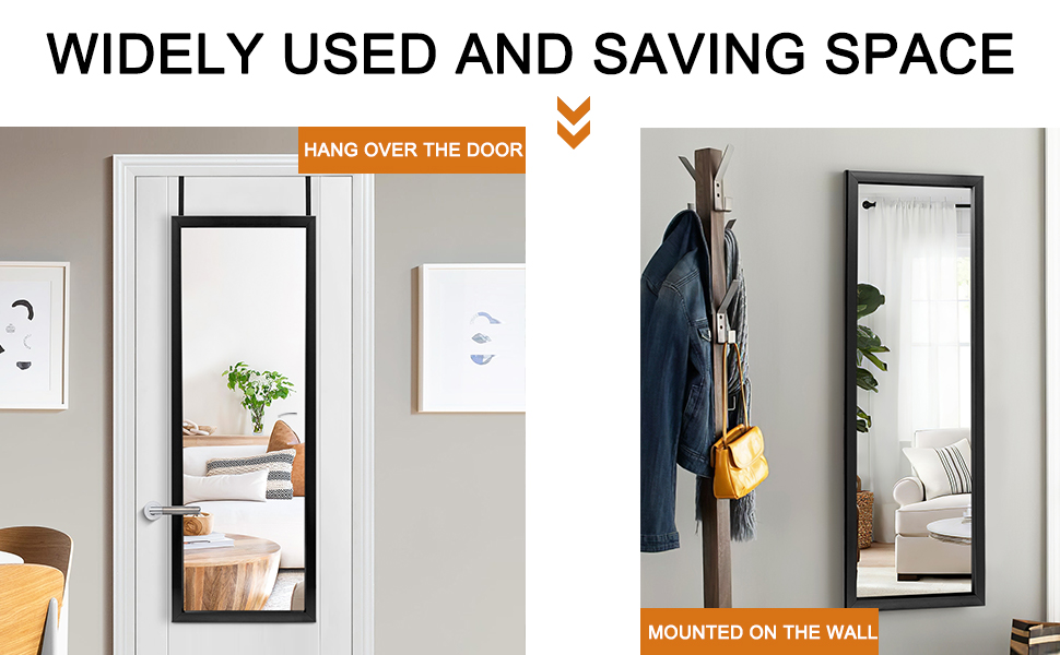15 Bedroom Door Decorating Ideas to Enhance Your Room Style 7 Amazon.com: MIRUO Over The Door Mirror Full Length with Hanging Brackets, or Leaning Against Wall Mounted On Wall, Door, 44''x16'', Black (JJ01397AAF-MIRUO_AM002) : Home & Kitchen