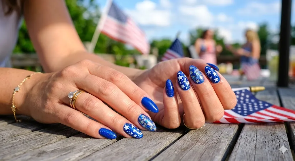 royal blue base nails 1