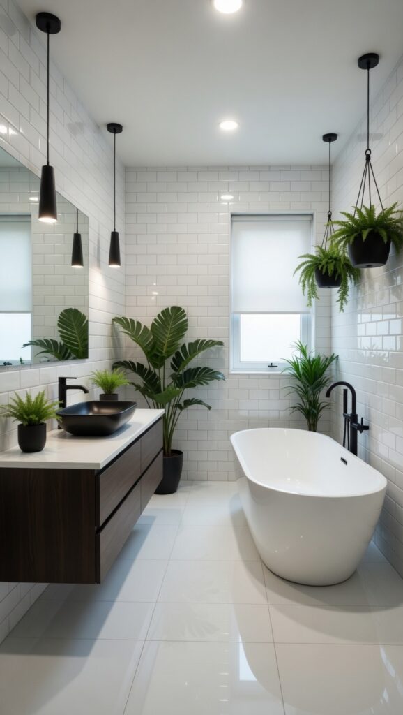17 Room Color Schemes to Transform Your Home in 2026 15 bathroom with crisp white tiles and walls