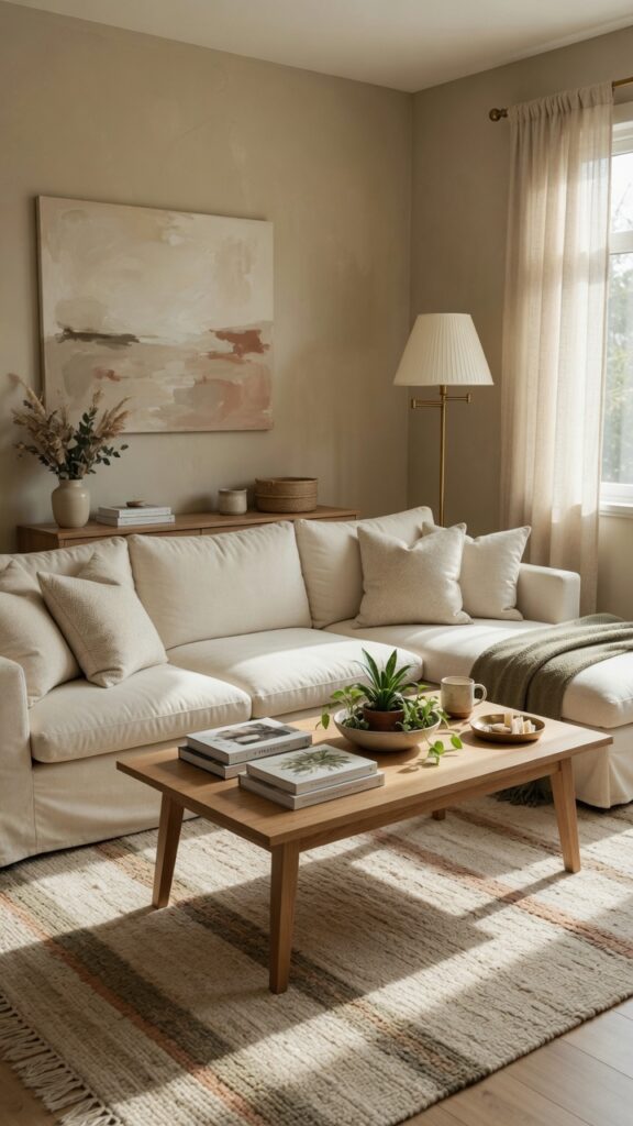 17 Room Color Schemes to Transform Your Home in 2026 3 warm neutral beige and khaki walls